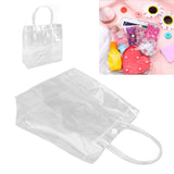 30Pcs Clear PVC Plastic Gift Bags with Handles Reusable Plastic Gift Wrap Tote Bags for Shopping Retail Goodies Business Boutique Wedding Birthday Party 20x20x8cm
