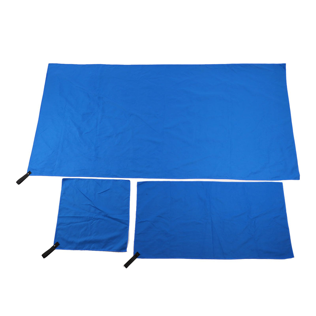 3Pcs Beach Towel Quick Dry Soft Blue Portability Breathable Skin Friendly for Gym Sports Outdoor