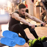 3Pcs Beach Towel Quick Dry Soft Blue Portability Breathable Skin Friendly for Gym Sports Outdoor