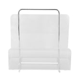 Acrylic Magazine Rack Transparent Acrylic File Book Holder for Office Organization Storage Decoration Reception - Side View
