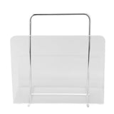Acrylic Magazine Rack Transparent Acrylic File Book Holder for Office Organization Storage Decoration Reception - Top-Down View