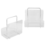 Acrylic Magazine Rack Transparent Acrylic File Book Holder for Office Organization Storage Decoration Reception - Close-Up Angle