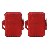 2PCS Torch Lighter Case IP56 Waterproof Safe Portable Torch Lighter Cover for Outdoor Camping Travel Red