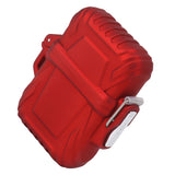 2PCS Torch Lighter Case IP56 Waterproof Safe Portable Torch Lighter Cover for Outdoor Camping Travel Red - Close-Up Angle