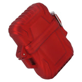 2PCS Torch Lighter Case IP56 Waterproof Safe Portable Torch Lighter Cover for Outdoor Camping Travel Red - Low Angle