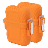 2PCS Torch Lighter Case IP56 Waterproof Safe Portable Torch Lighter Cover for Outdoor Camping Travel Orange