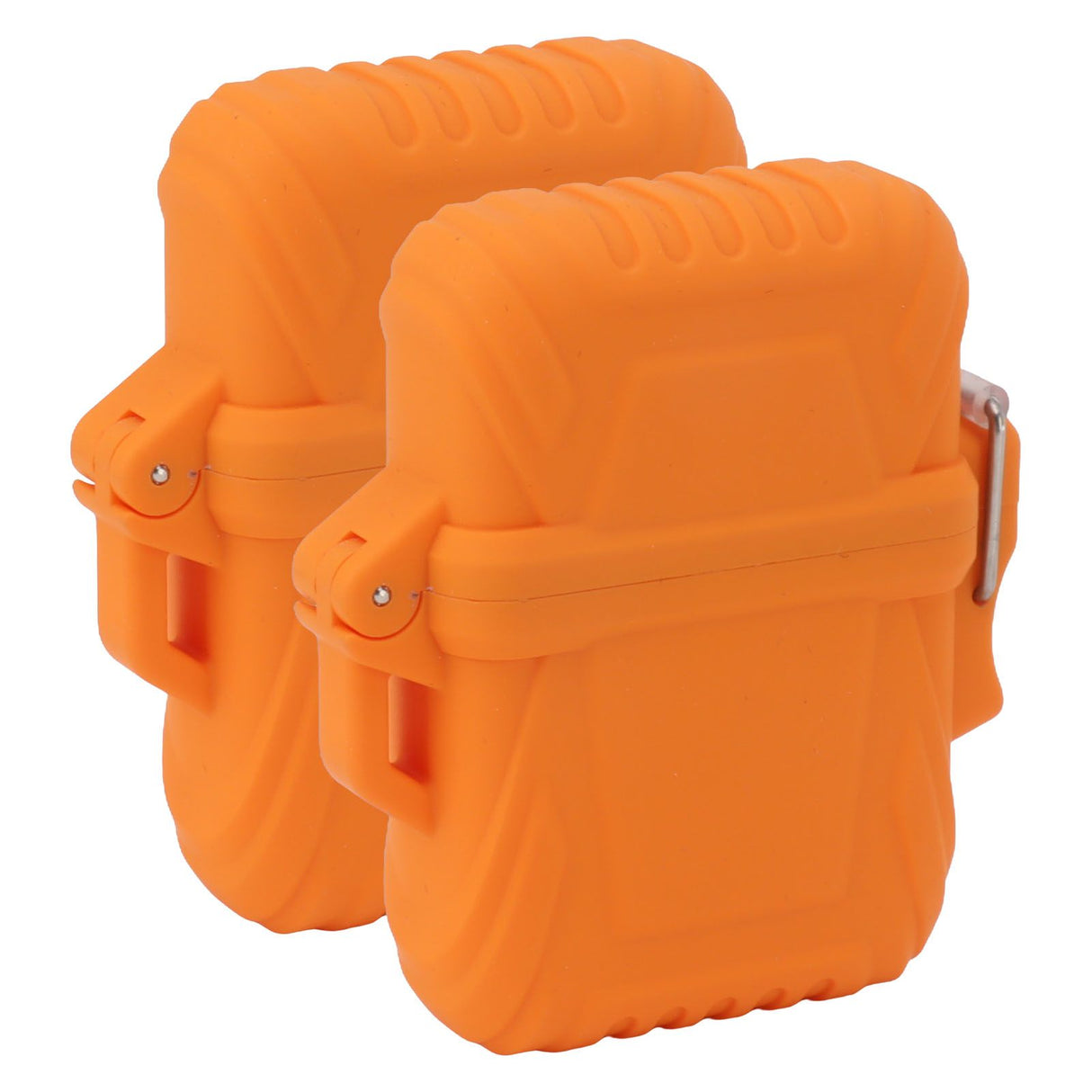 2PCS Torch Lighter Case IP56 Waterproof Safe Portable Torch Lighter Cover for Outdoor Camping Travel Orange