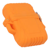 2PCS Torch Lighter Case IP56 Waterproof Safe Portable Torch Lighter Cover for Outdoor Camping Travel Orange
