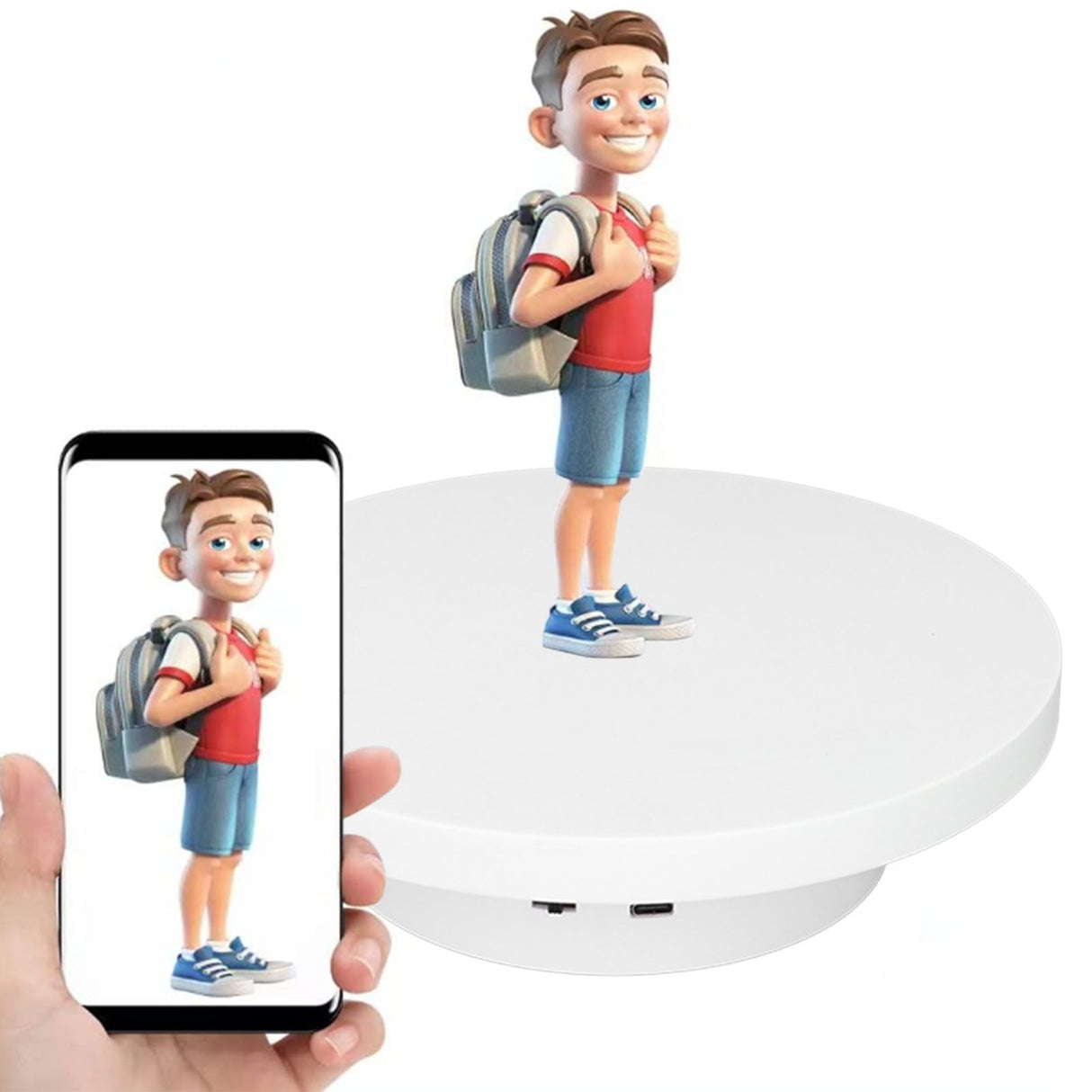 Rotating Display Stand 360 Degree Motorized Rotating Display Stand Turntable for Small Product Display 3kg Diameter 15cm/5.9in