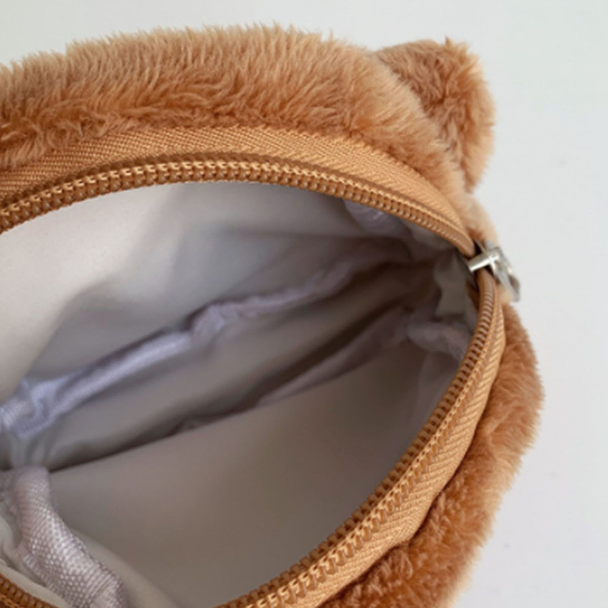 Cartoon Coin Purse Bear Shape Cute Portable Plush Mini Change Purse for Shopping Student Coffee