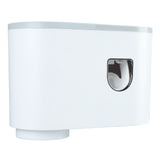 Wall Toothbrush Holder Top Storage Tray Adhesive Wall Mounted Toothbrush Rack with Toothpaste Dispenser for Bathroom - Side View