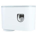 Wall Toothbrush Holder Top Storage Tray Adhesive Wall Mounted Toothbrush Rack with Toothpaste Dispenser for Bathroom