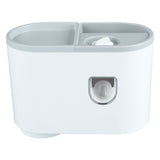 Wall Toothbrush Holder Top Storage Tray Adhesive Wall Mounted Toothbrush Rack with Toothpaste Dispenser for Bathroom - Extra Image