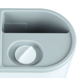 Wall Toothbrush Holder Top Storage Tray Adhesive Wall Mounted Toothbrush Rack with Toothpaste Dispenser for Bathroom