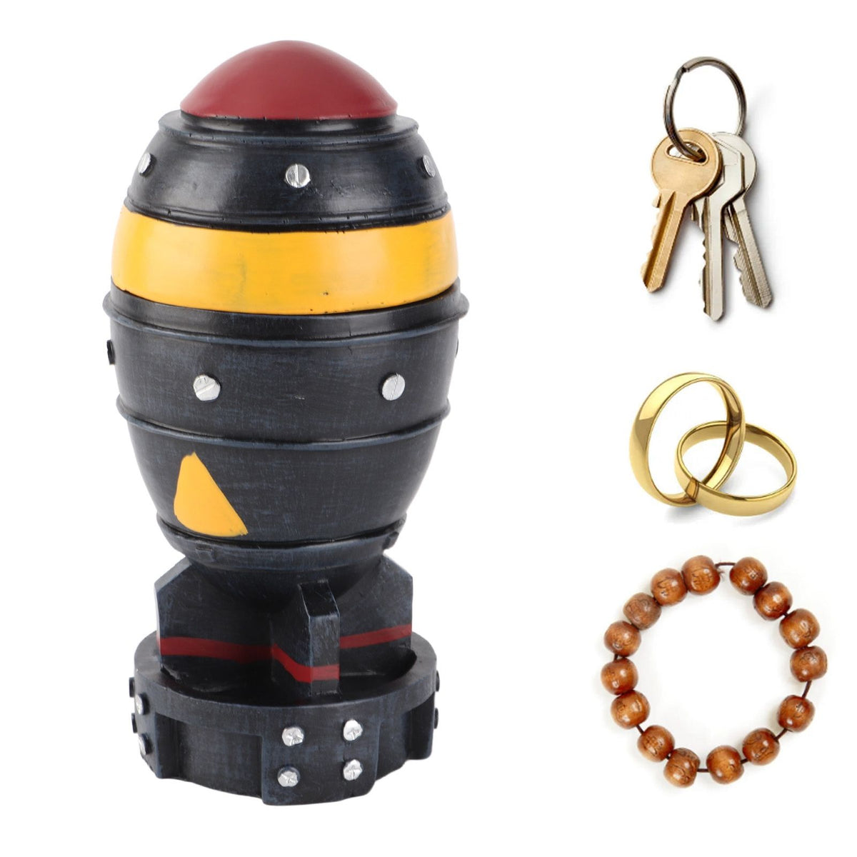 Bomb Storage Box Retro Decorative 3D Resin Craft Model Mini Storage Bin for Keys Beads Cotton Swabs