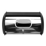 Bread Bin Bread Box Bread Holder Storage Container With Small Window for Kitchen Countertop Black