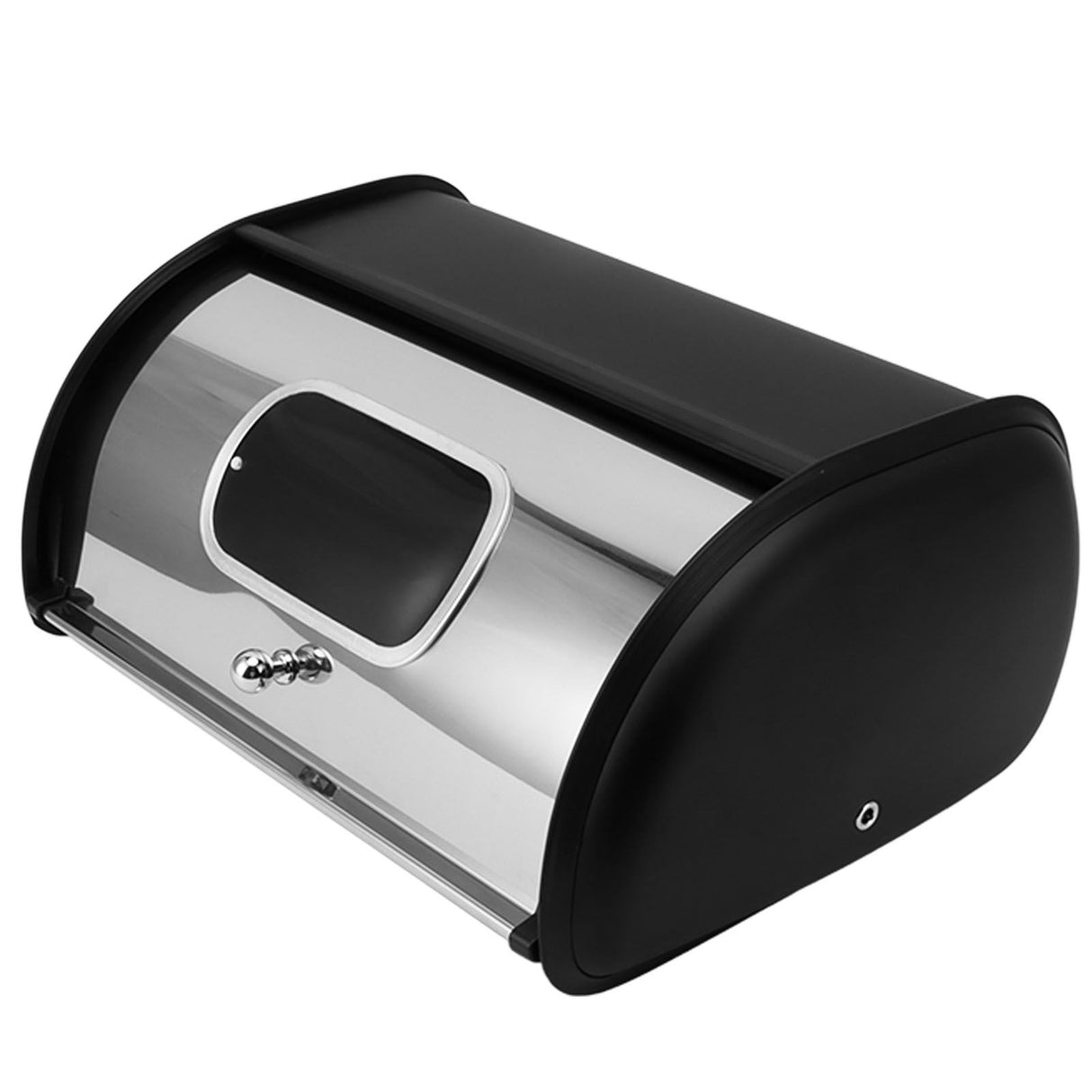 Bread Bin Bread Box Bread Holder Storage Container With Small Window for Kitchen Countertop Black