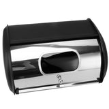 Bread Bin Bread Box Bread Holder Storage Container With Small Window for Kitchen Countertop Black