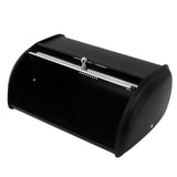 Bread Bin Bread Box Bread Holder Storage Container With Small Window for Kitchen Countertop Black