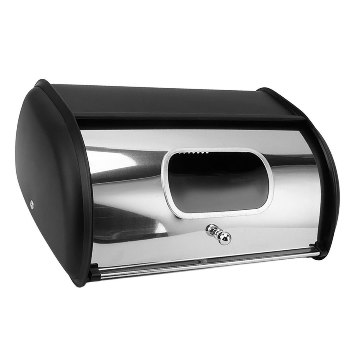 Bread Bin Bread Box Bread Holder Storage Container With Small Window for Kitchen Countertop Black