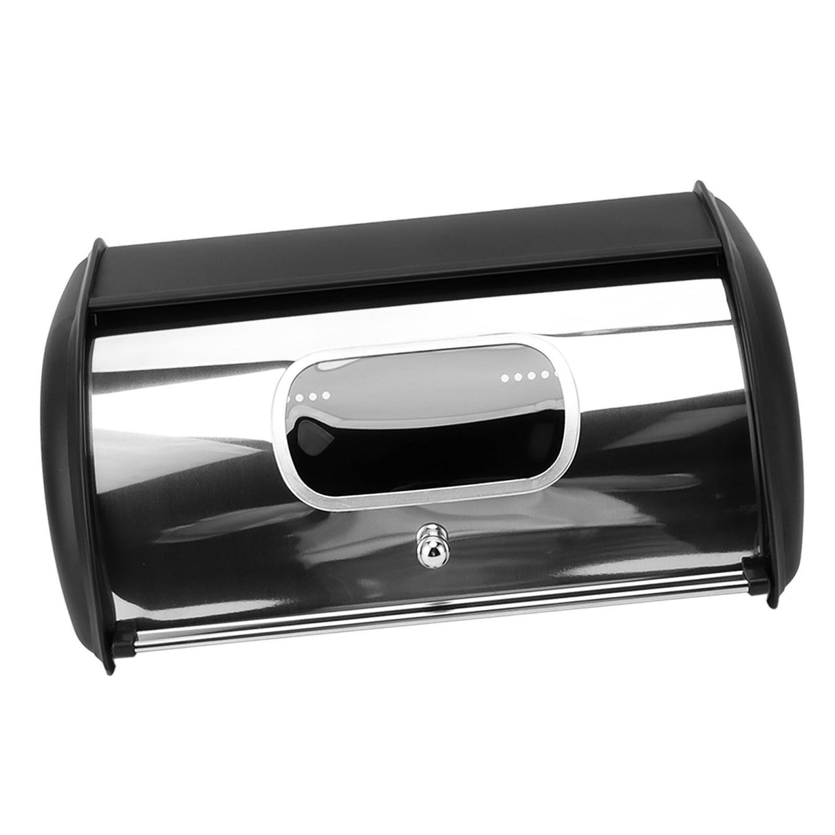 Bread Bin Bread Box Bread Holder Storage Container With Small Window for Kitchen Countertop Black