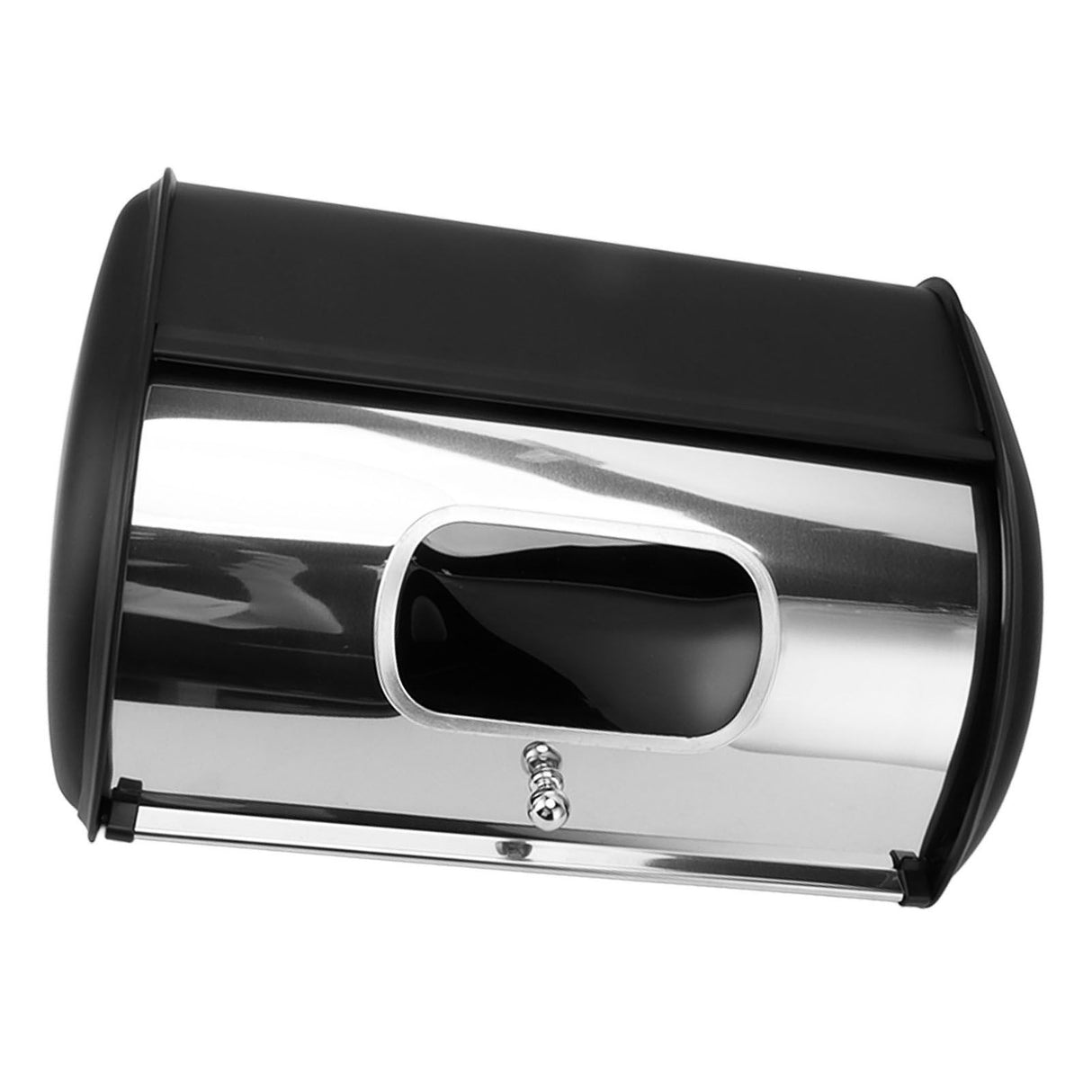 Bread Bin Bread Box Bread Holder Storage Container With Small Window for Kitchen Countertop Black