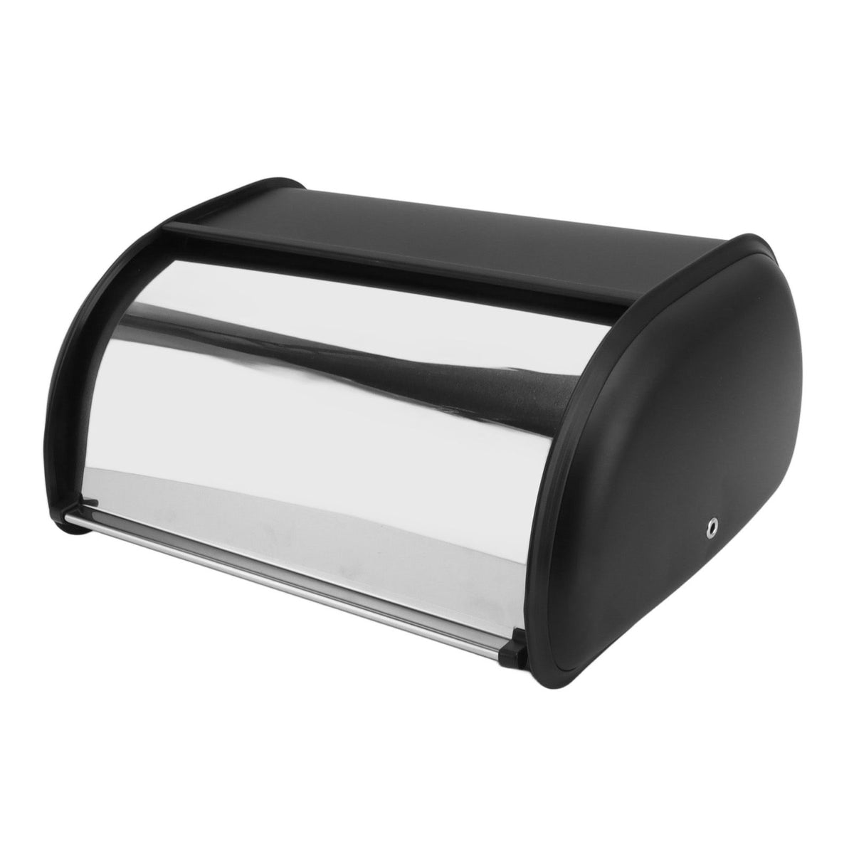 Iron Bread Bin Durable Bread Storage Container Mirror Polished Bread Bin Storage Case for Home Shop Office Black