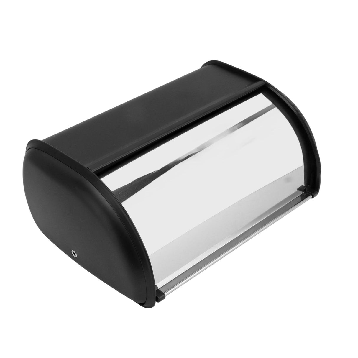 Iron Bread Bin Durable Bread Storage Container Mirror Polished Bread Bin Storage Case for Home Shop Office Black