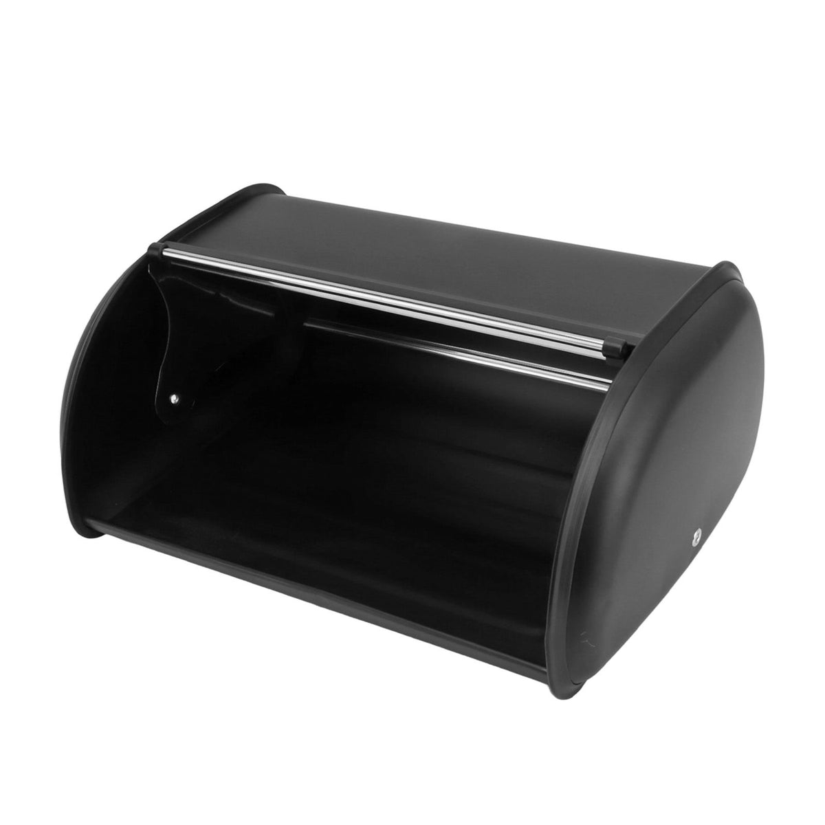 Iron Bread Bin Durable Bread Storage Container Mirror Polished Bread Bin Storage Case for Home Shop Office Black