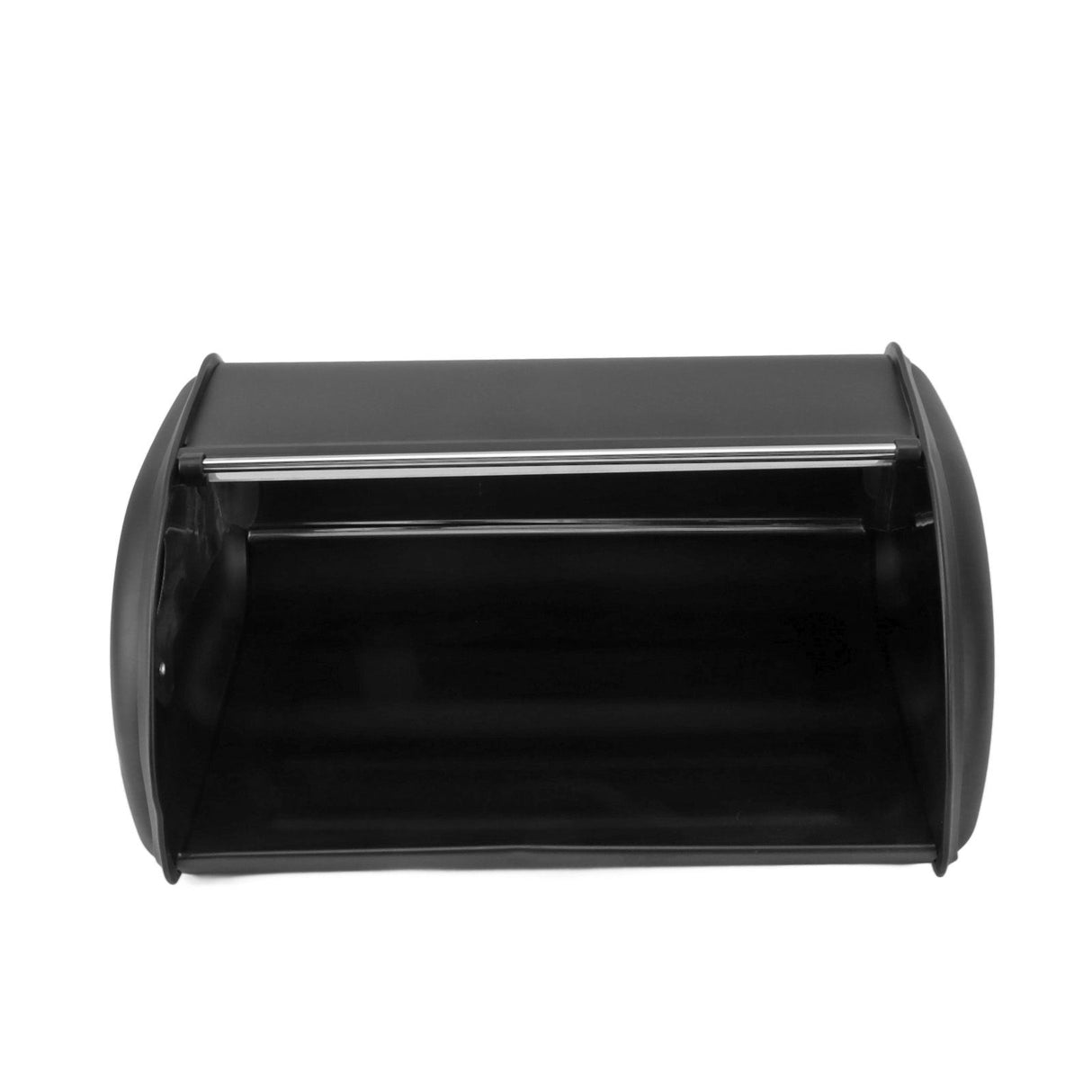 Iron Bread Bin Durable Bread Storage Container Mirror Polished Bread Bin Storage Case for Home Shop Office Black