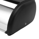 Iron Bread Bin Durable Bread Storage Container Mirror Polished Bread Bin Storage Case for Home Shop Office Black