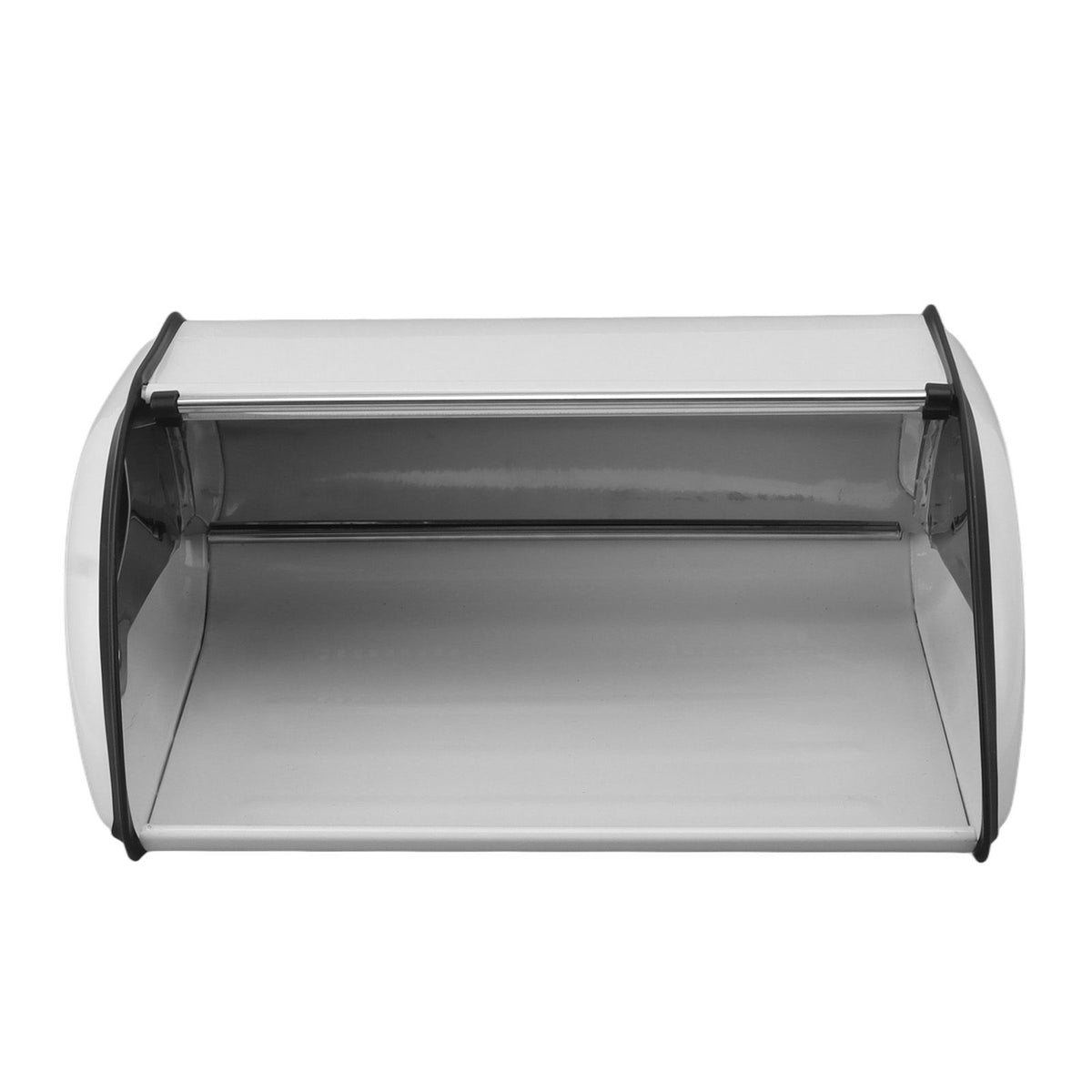 Iron Bread Bin Durable Bread Storage Container Mirror Polished Bread Bin Storage Case for Home Shop Office White