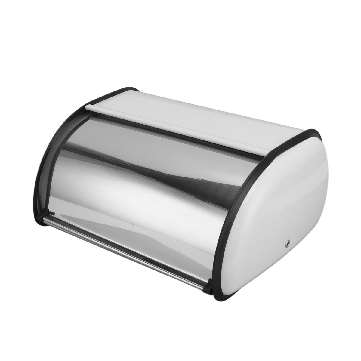 Iron Bread Bin Durable Bread Storage Container Mirror Polished Bread Bin Storage Case for Home Shop Office White