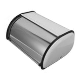 Iron Bread Bin Durable Bread Storage Container Mirror Polished Bread Bin Storage Case for Home Shop Office White