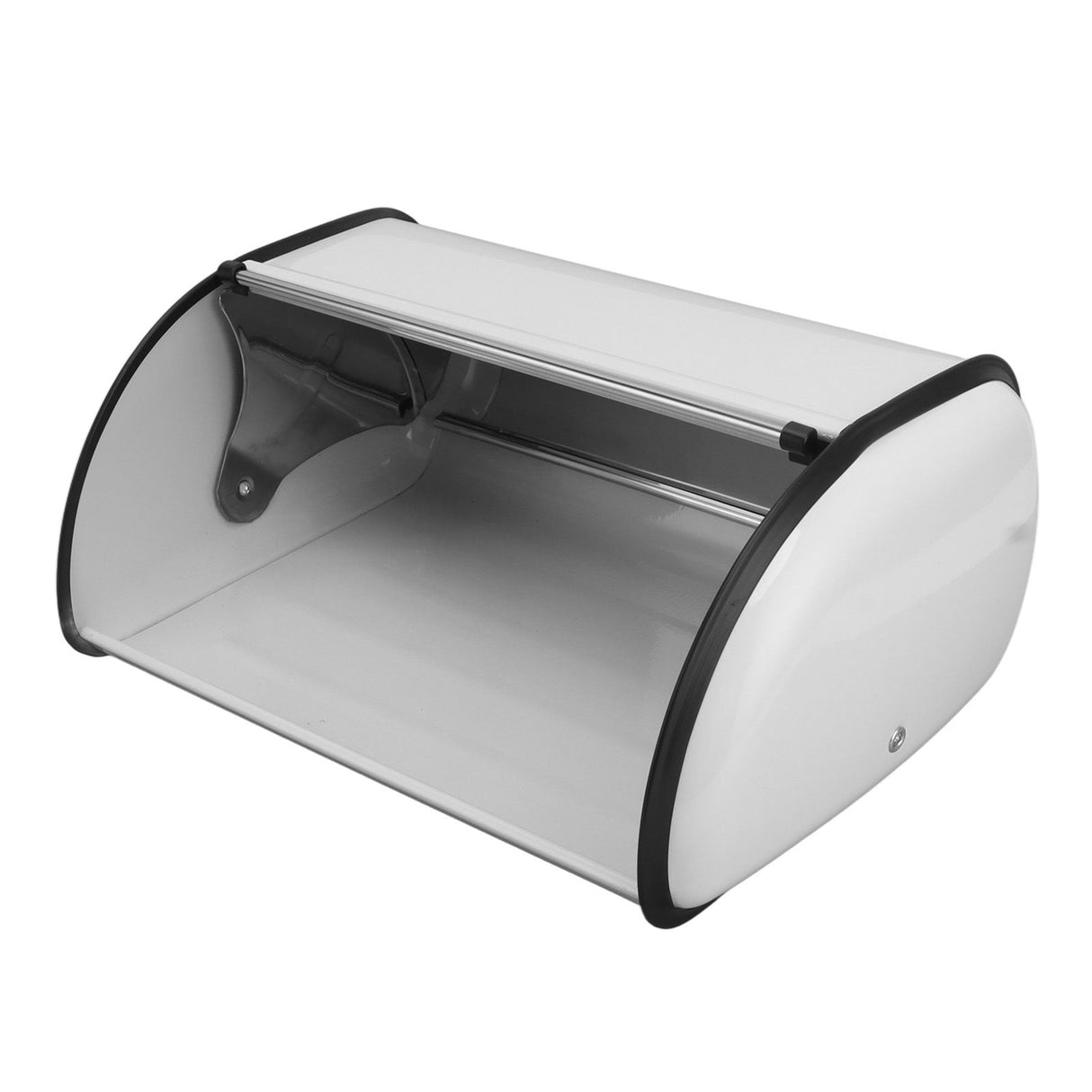 Iron Bread Bin Durable Bread Storage Container Mirror Polished Bread Bin Storage Case for Home Shop Office White