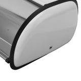 Iron Bread Bin Durable Bread Storage Container Mirror Polished Bread Bin Storage Case for Home Shop Office White - Extra Image