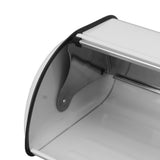 Iron Bread Bin Durable Bread Storage Container Mirror Polished Bread Bin Storage Case for Home Shop Office White - Extra Image