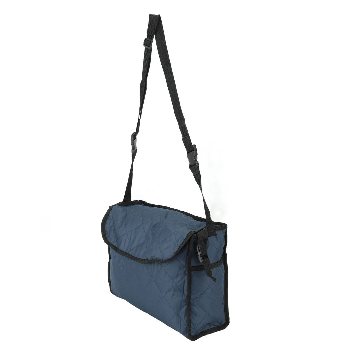 Wheelchair Bag Large Capacity Foldable One Shoulder Storage Hanging Bag for Walkers Rollators Navy Blue