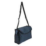 Wheelchair Bag Large Capacity Foldable One Shoulder Storage Hanging Bag for Walkers Rollators Navy Blue - Side View