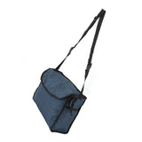 Wheelchair Bag Large Capacity Foldable One Shoulder Storage Hanging Bag for Walkers Rollators Navy Blue - Low Angle