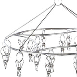 Clothes Drying Hanger Stainless Steel Multi Clip Laundry Drip Hanging Rack for Underwear Socks Hat Round