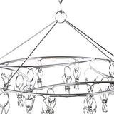 Clothes Drying Hanger Stainless Steel Multi Clip Laundry Drip Hanging Rack for Underwear Socks Hat Round - Extra Image