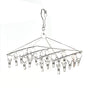 Clothes Drying Hanger Stainless Steel Multi Clip Laundry Drip Hanging Rack for Underwear Socks Hat Square