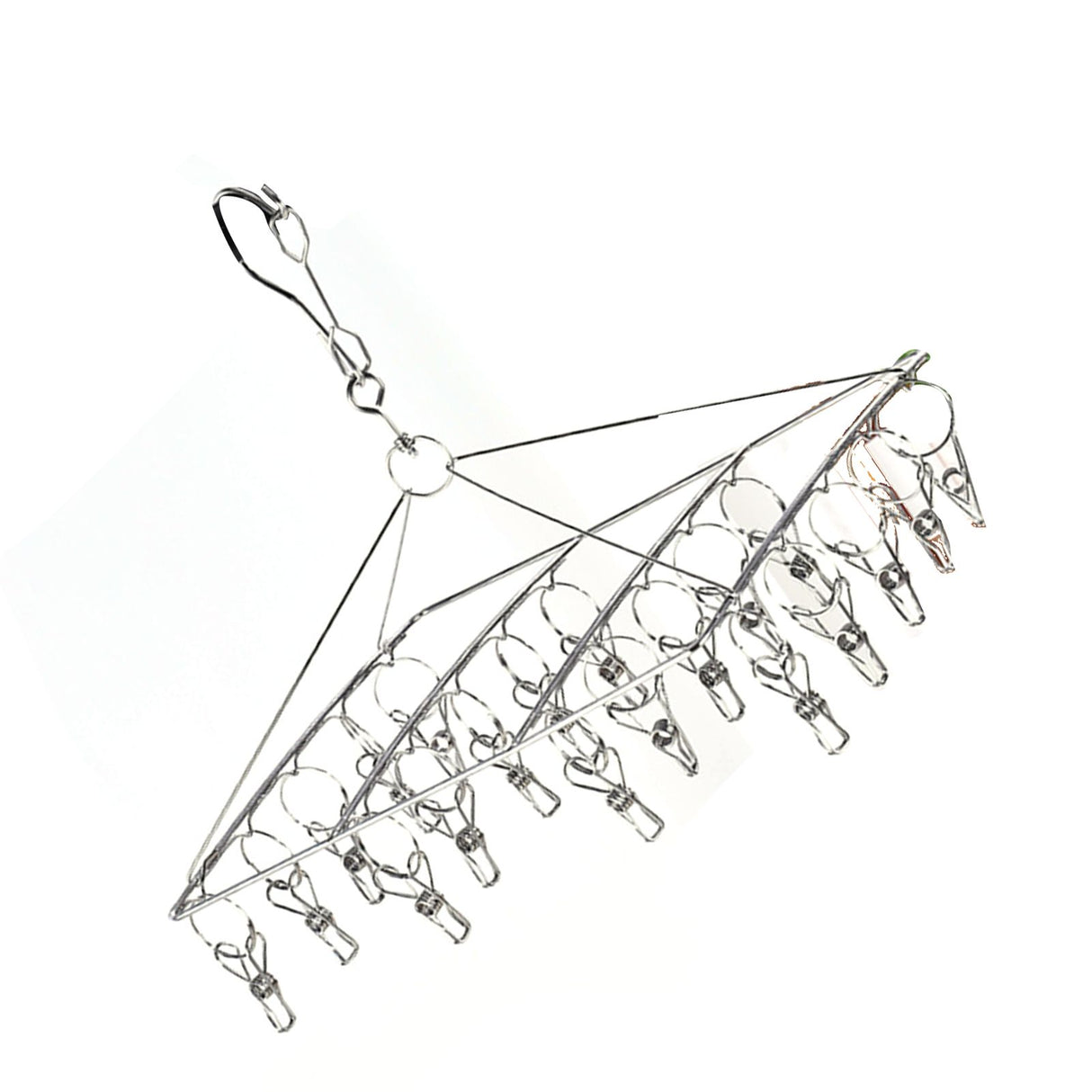 Clothes Drying Hanger Stainless Steel Multi Clip Laundry Drip Hanging Rack for Underwear Socks Hat Square