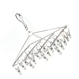 Clothes Drying Hanger Stainless Steel Multi Clip Laundry Drip Hanging Rack for Underwear Socks Hat Square