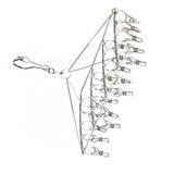 Clothes Drying Hanger Stainless Steel Multi Clip Laundry Drip Hanging Rack for Underwear Socks Hat Square - Top-Down View