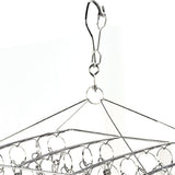 Clothes Drying Hanger Stainless Steel Multi Clip Laundry Drip Hanging Rack for Underwear Socks Hat Square