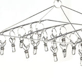 Clothes Drying Hanger Stainless Steel Multi Clip Laundry Drip Hanging Rack for Underwear Socks Hat Square