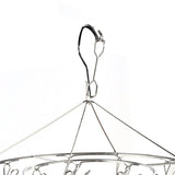 Clothes Drying Hanger Stainless Steel Multi Clip Laundry Drip Hanging Rack for Underwear Socks Hat No Loop Round