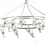 Clothes Drying Hanger Stainless Steel Multi Clip Laundry Drip Hanging Rack for Underwear Socks Hat No Loop Round